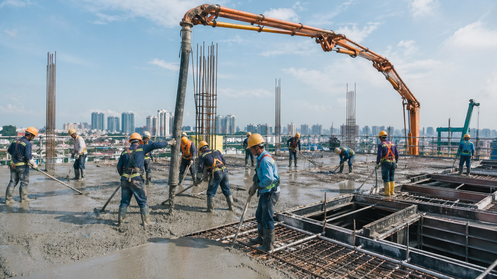 Lắp dựng kết cấu thép cho công trình nhà xưởng công nghiệp